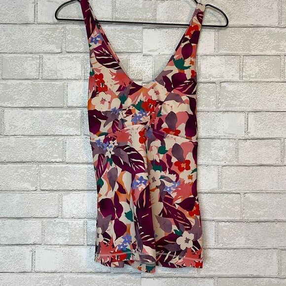 Athleta Daybreak Tropic Triangle Tankini Top M Tall - Picture 2 of 7